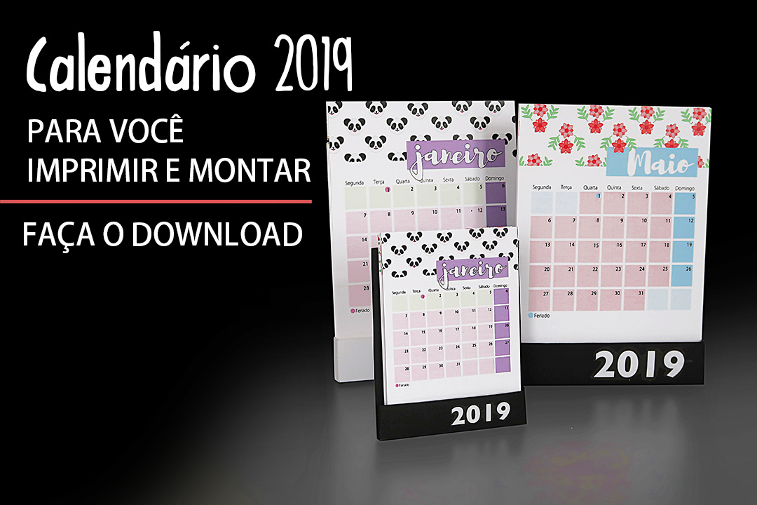 Molde calendario 2019 de mesa: descarga e imprime Molde calendario 2019 de mesa: descarga e imprime