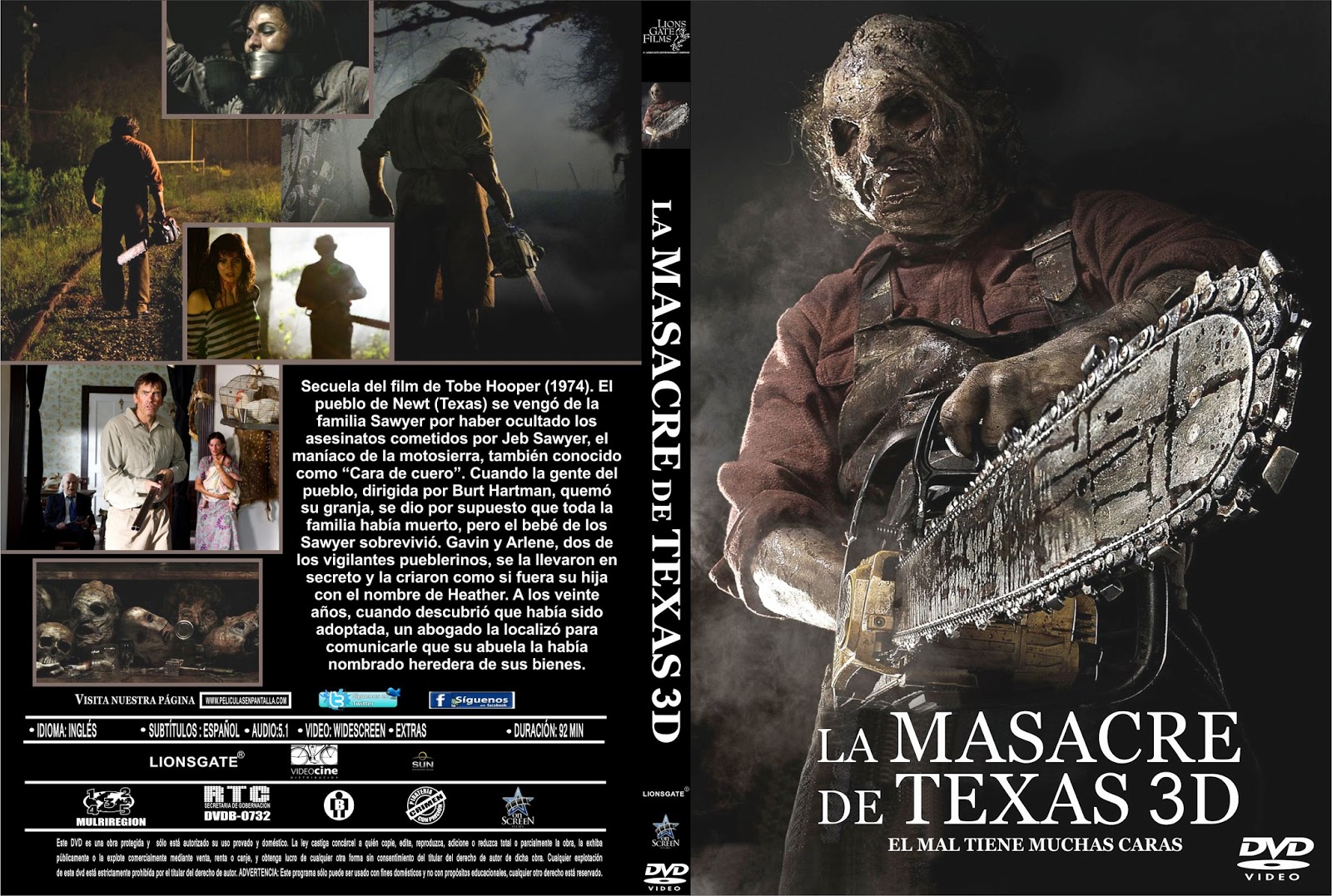 DVD PS2 SERIES PROGRAMAS La Masacre De Texas 3D Texas Chainsaw
