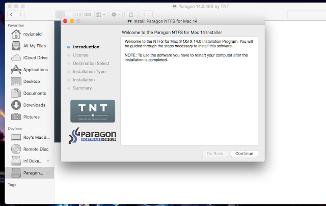 Install Paragon NTFS