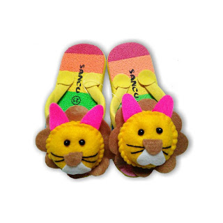 Sandal Boncu Singa Kuning Sandal Sancu, sandal boncu, sandal boneka