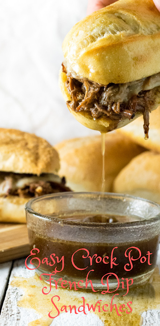 Easy Crock Pot French Dip Sandwiches