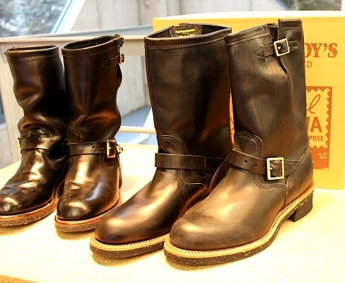 Vintage Engineer Boots: THE REAL McCOY'S HORSEHIDE CHIPPEWA ENGINEER BOOTS