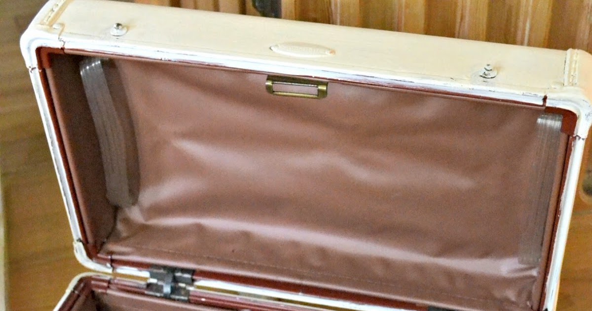 White French Suitcase Storage