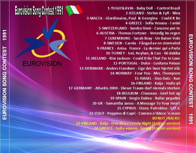 Eurovision Song Contest Music EUROVISION SONG CONTEST 1991