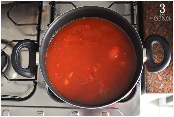 sopa tomate passo a passo