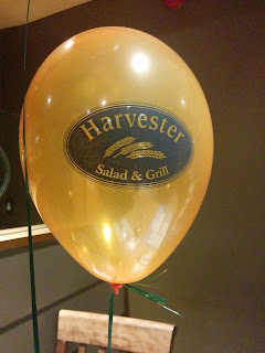 Harvester gave us Balloons to decorate our table with!