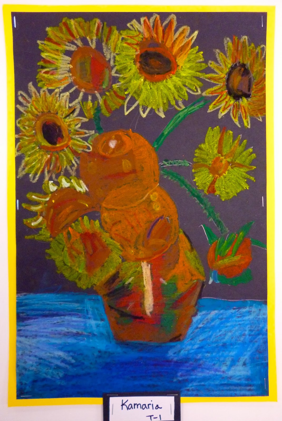 1st Grade Van Gogh Sunflowers… Lesson On Seeing Color