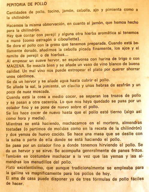 Pollo En Pepitoria...siguiendo Receta De Hace 50 Años
