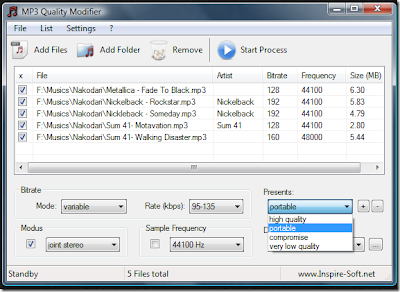 Kompres Lagu Dengan Mp3 Quality Modifier