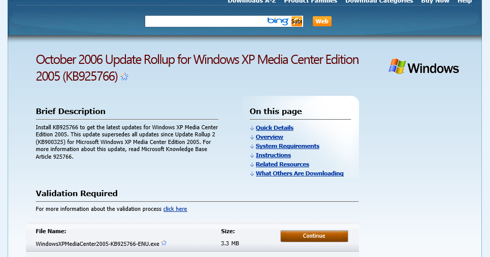 update rollup 2 for windows xp media center edition 2005