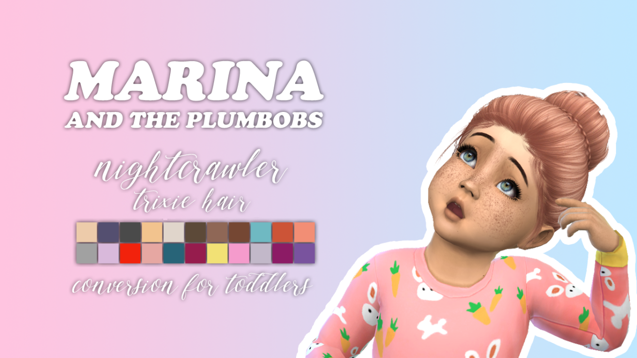 Sims 4 CC s The Best NIGHTCRAWLER TRIXIE HAIR FOR