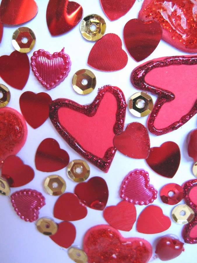 detalle tarjeta CORAZÓN de San Valentín scrapbooking