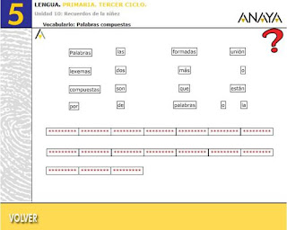 Mi cuarto curso en Primaria: Palabras compuestas