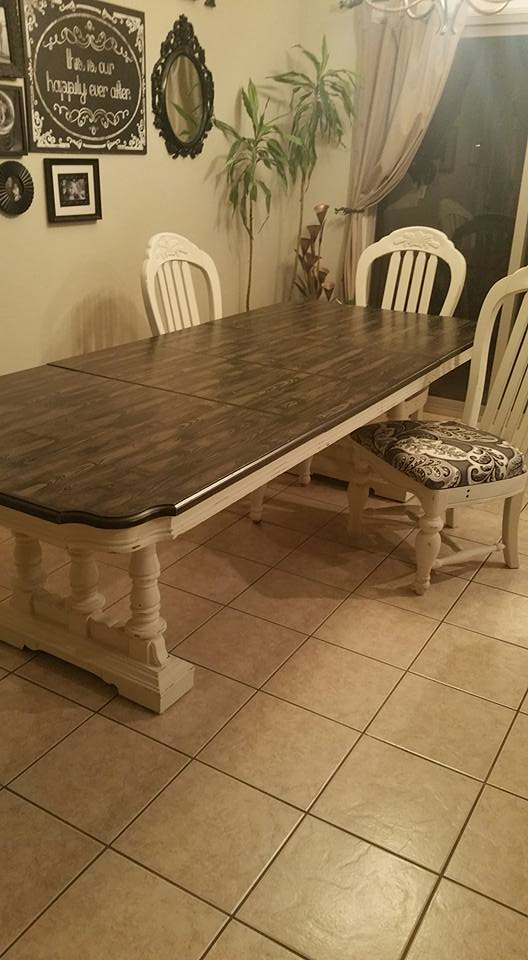 Simply Serendipity Kitchen Table Wood Grain Technique Creating a