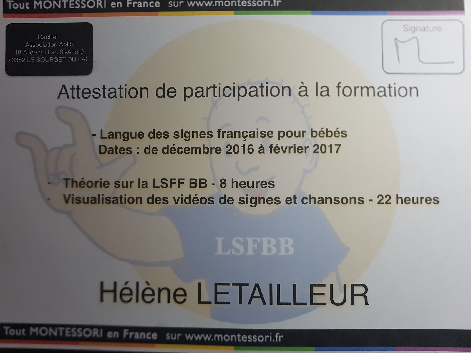 Formation à la Langue des Signes Française pour Bébés