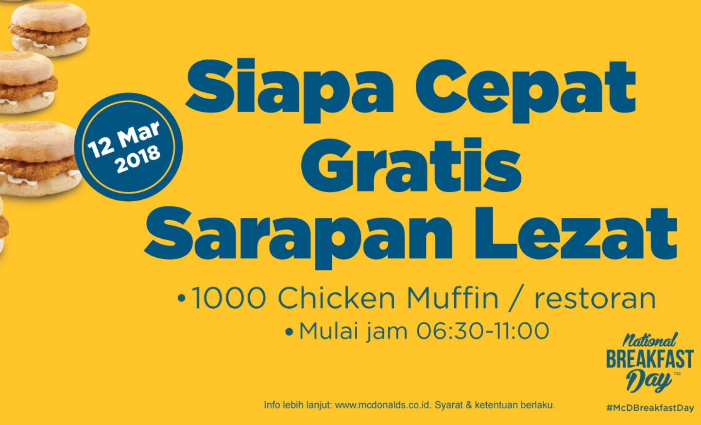 Makan Gratis Chicken Muffin Di Mcdonald's Seluruh Indonesia 12 Maret 2018