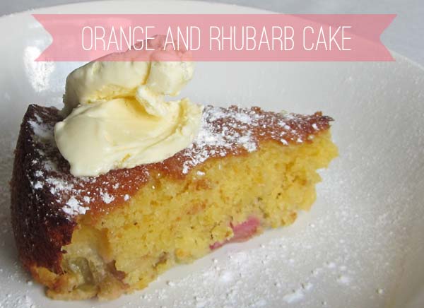 The Bumbling Bee: Rhubarb and orange cake...