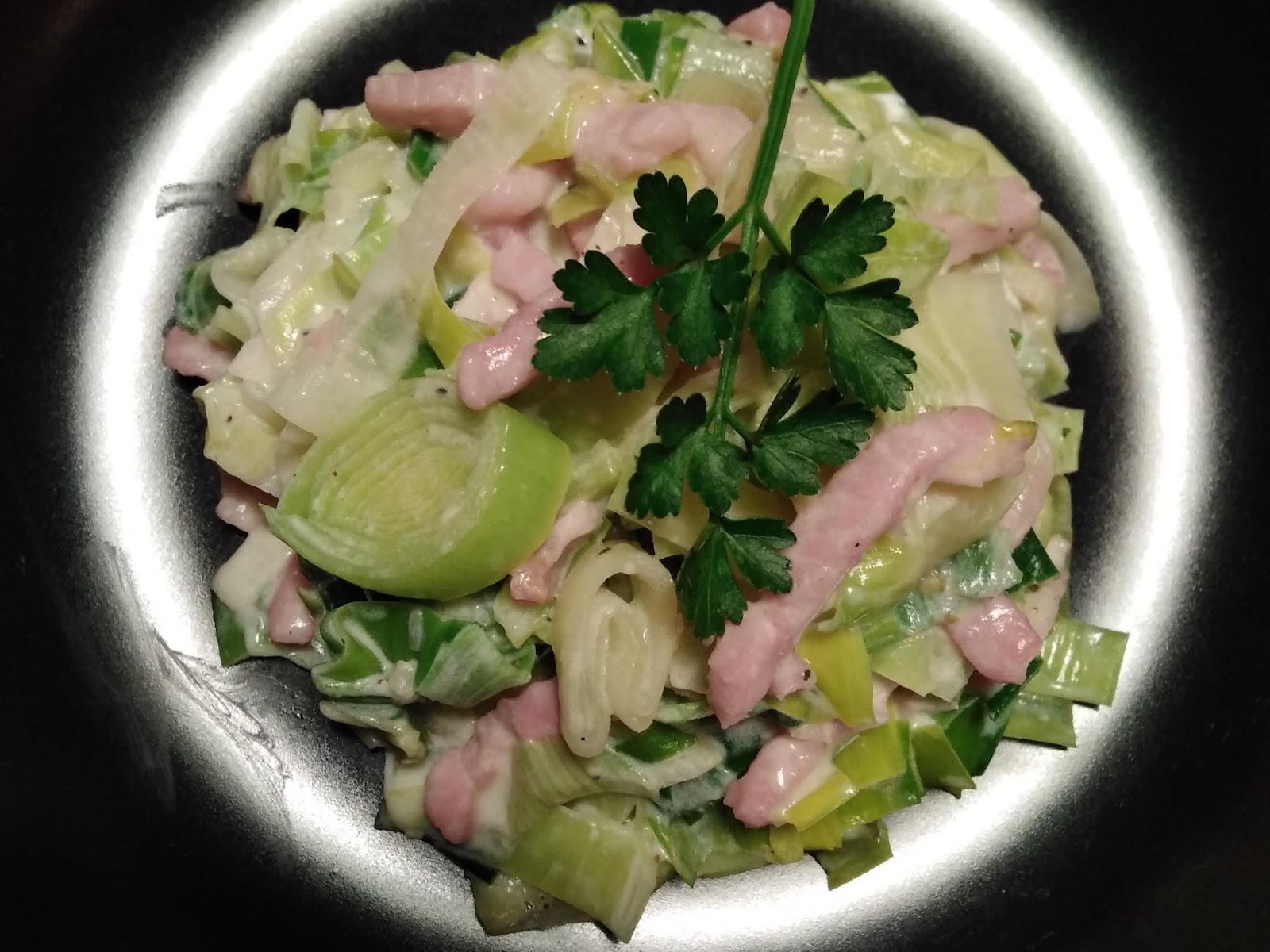 Fondue de poireaux au bacon WW