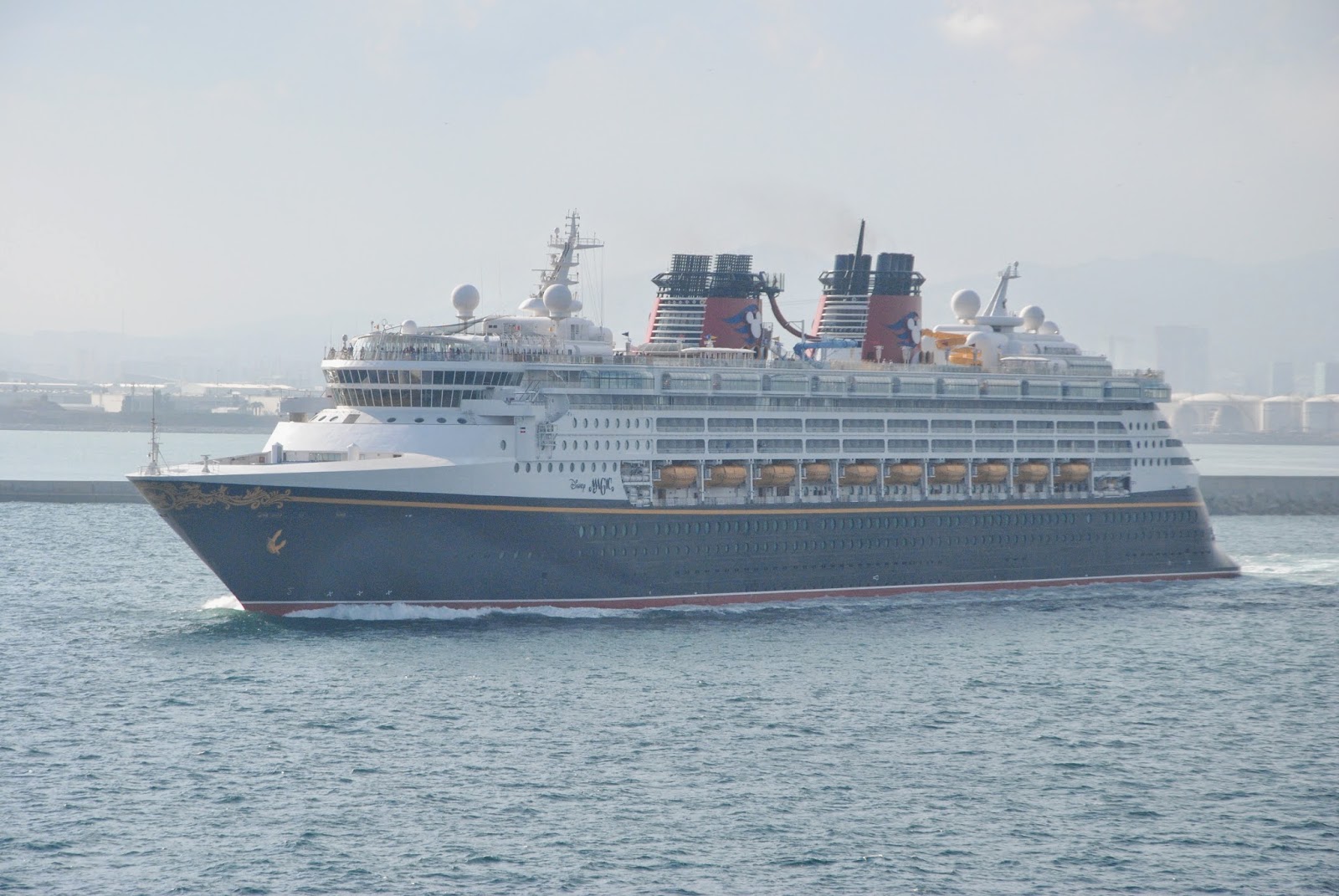 DISNEY MAGIC and SOVEREIGN seen from GRIMALDI Cruise Ferry "CRUISE