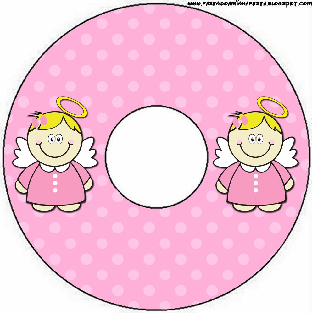 Bautismo Angelita Rubia: Tarjetería e Imprimibles para Candy Bar para Imprimir Gratis. Etiqueta para CDs.
