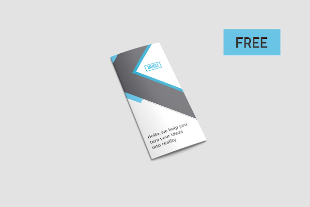 Free trifold brochure mockup