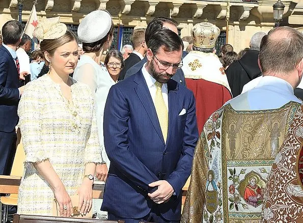 Grand Duke Henri and Grand Duchess Maria Teresa, Prince Guillaume and Princess Stéphanie, Prince Félix and Princess Claire at Pontifical Mass