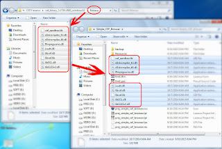 Copy the files inside the Release folder into the project folder, fpCEF, web browser, lazarus, free pascal