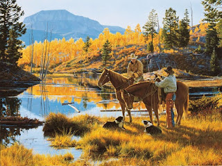 pinturas-oeste-fabulosos-cuadros caballos-vaqueros-oeste-pinturas