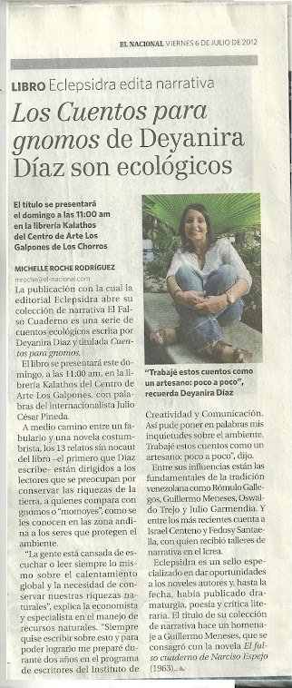 Entrevista en el diario El Nacional