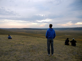 Watching for wildlife in Hayden Valley in Yellowstone National Park in Wyoming Watching for wildlife in Hayden Valley in Yellowstone National Park in Wyoming