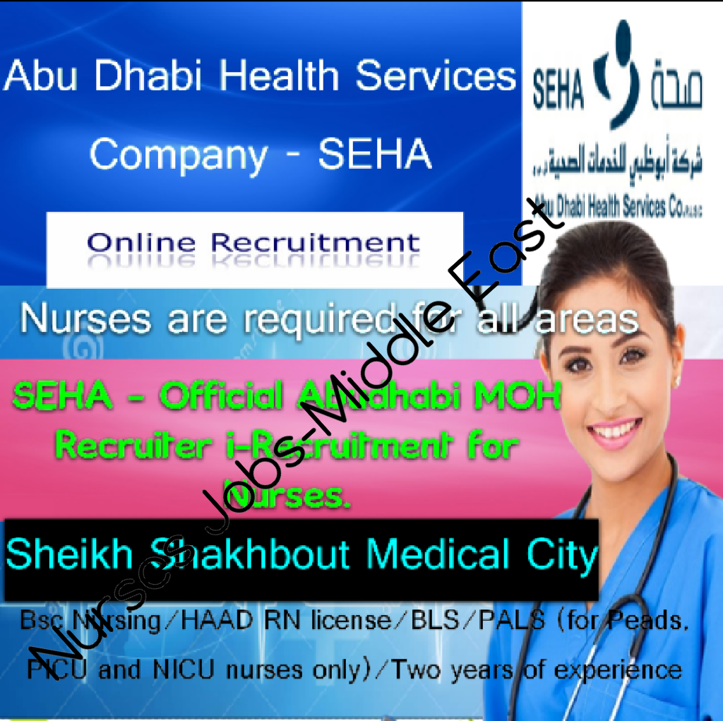 .Nurses JobsMiddle East SEHA Official Abudhabi MOH Recruiter i