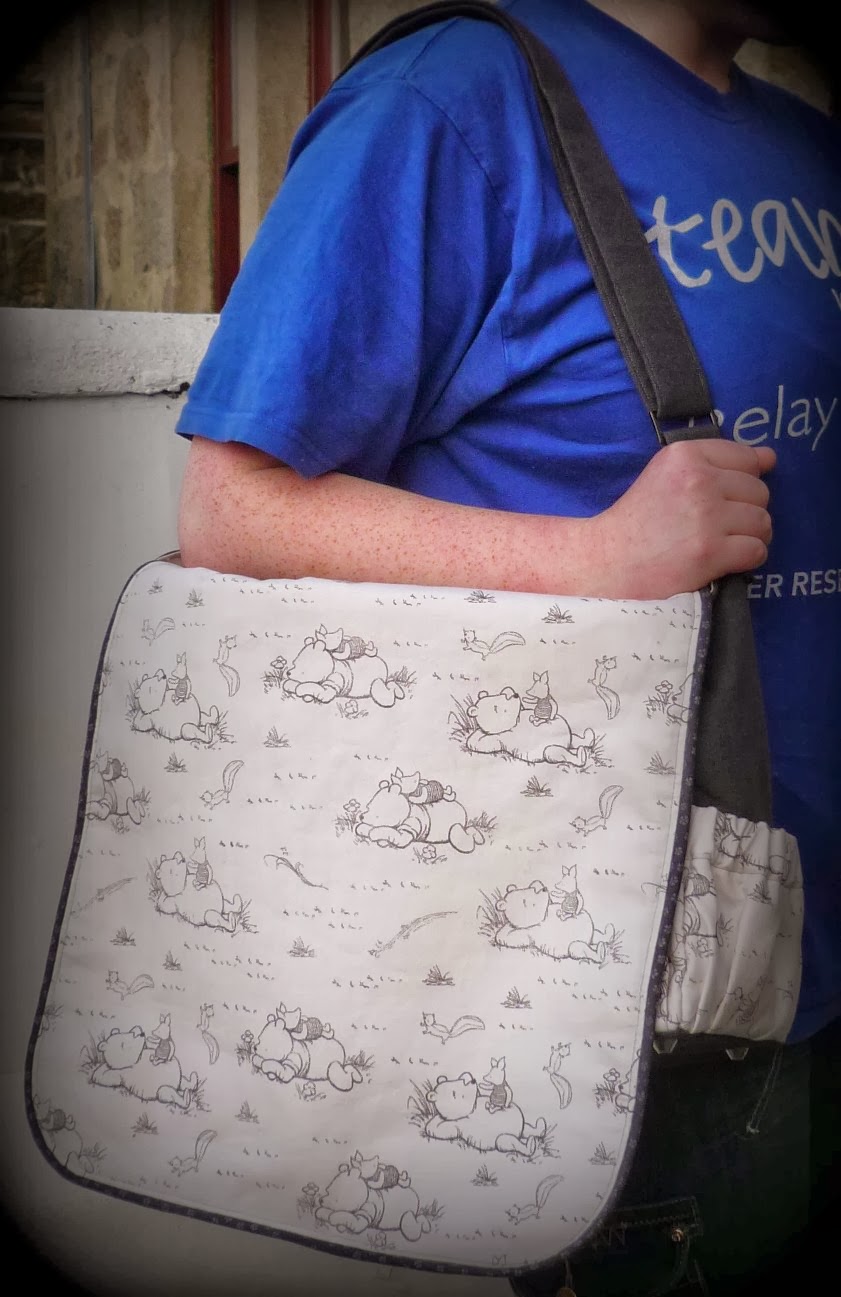 narcoleptic in a cupboard: The Pooh bag - the best Diaper Bag in the World Ever.