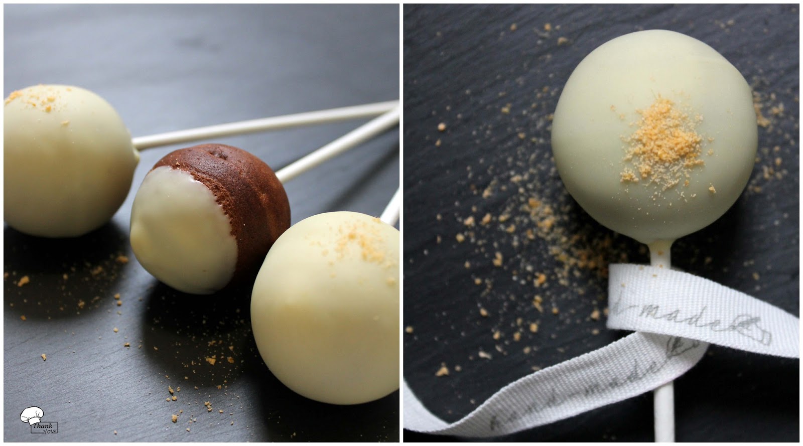 TYFE: Schoko-Orangen Cake Pops mit weißer und dunkler Schokolade