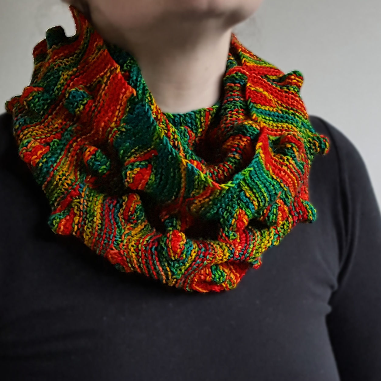 Knitting and so on Bubblewrap Cowl