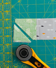 Scrap Bin Geese quilt block tutorial from A Bright Corner