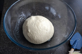 Wyrobione ciasto - początek fermentacji Wyrobione ciasto - początek fermentacji