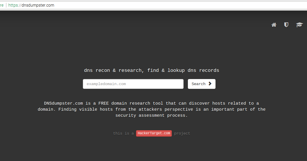 DNSdumpster Web Based DNS Scanner