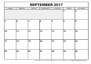 Free Printable Calendar September