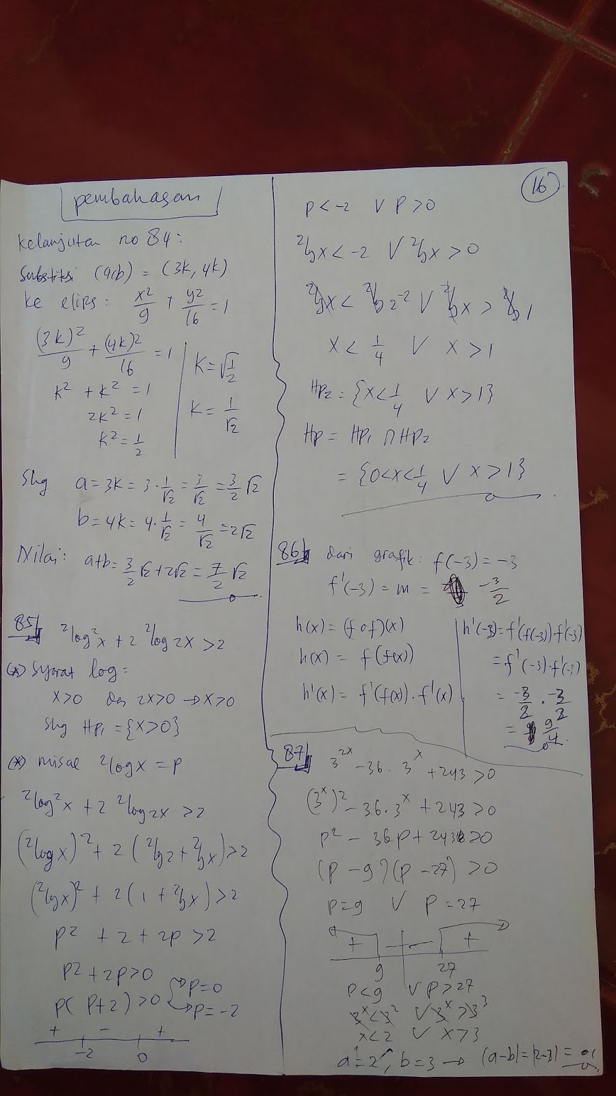 Kunci Soal UTBK 2019 Matematika Saintek Konsep