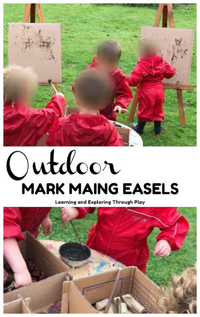Outdoor Mark Making Easels - Kerris Childminding