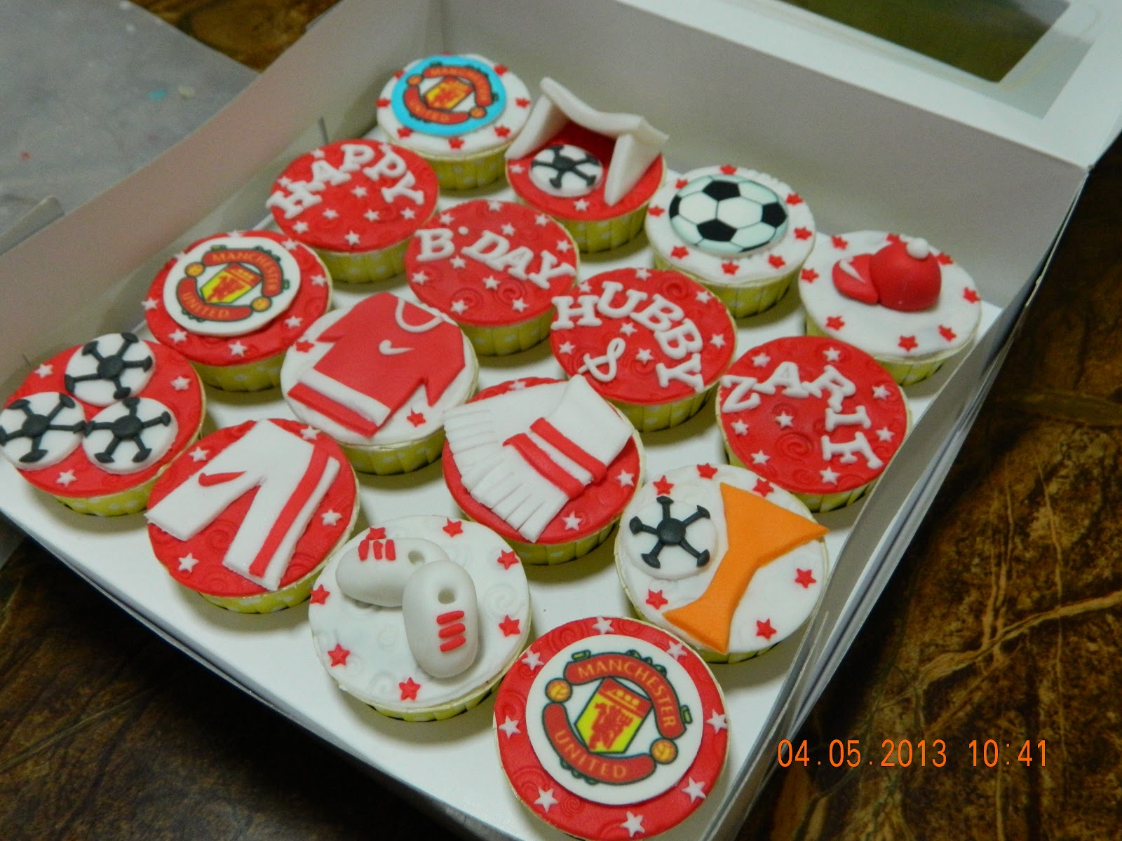 Mybabydeco Cupcakes Manchester United