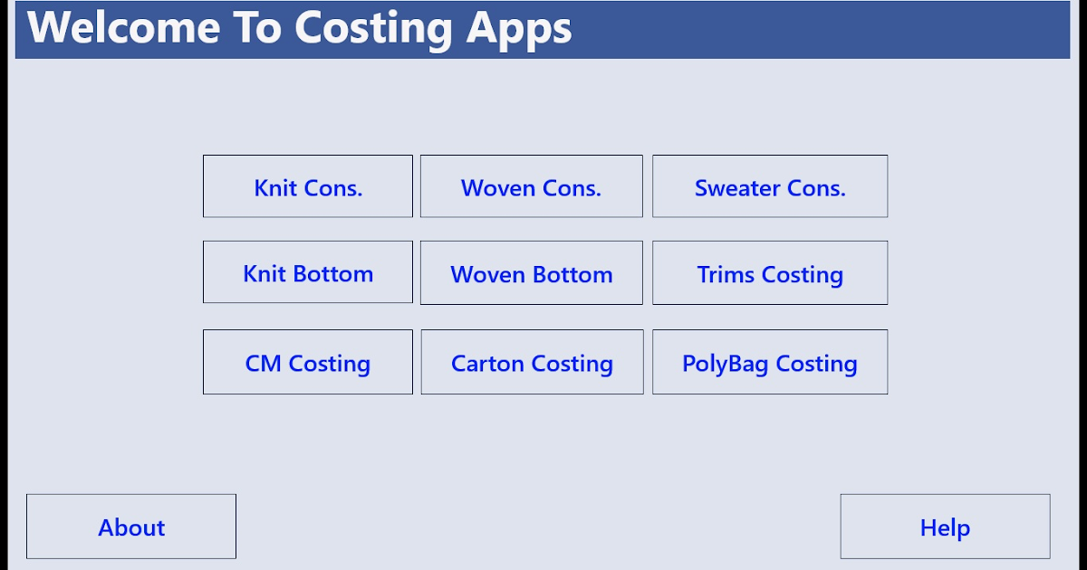 ApparelMerchandising The Complete Apparel Costing Apps for Windows