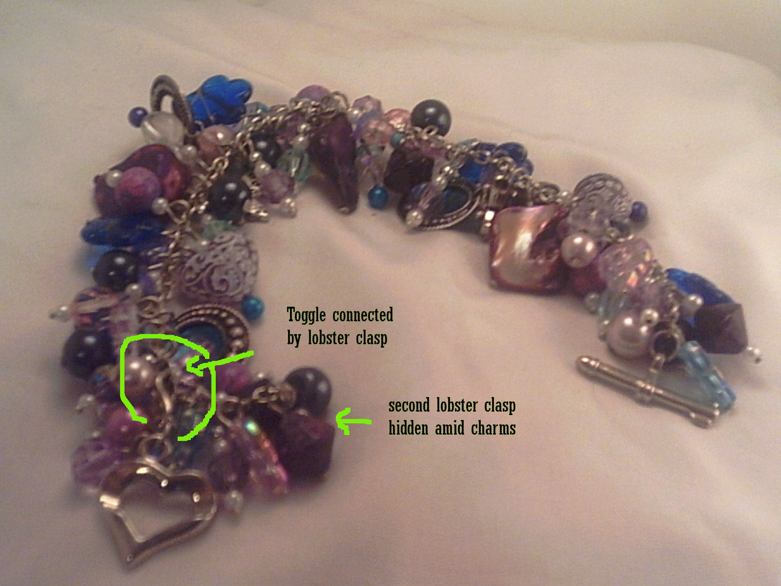 Creative Chaos Tutorial Adjustable Toggle Clasp Charm Bracelet
