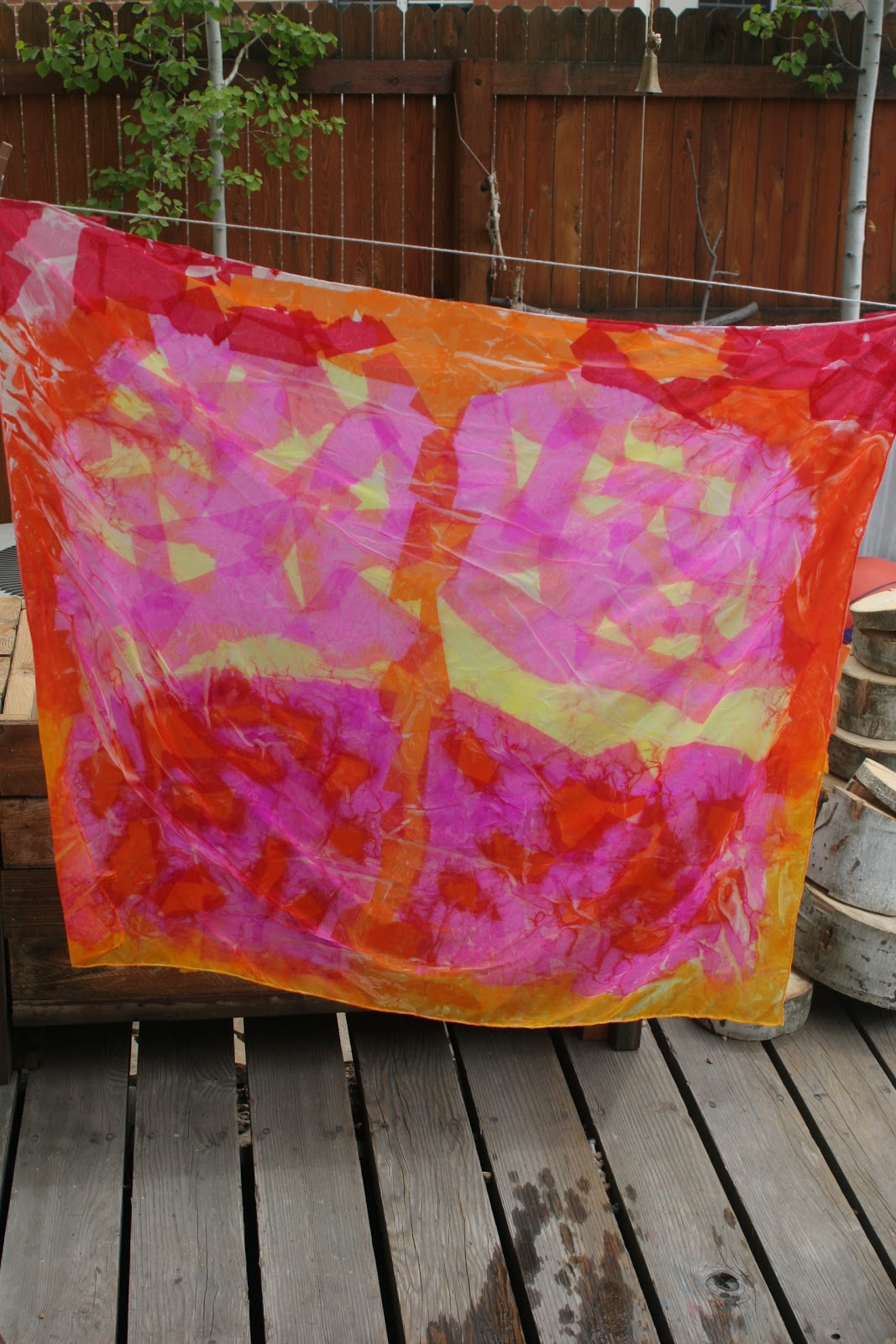 AnnaSky and Co. Tips on dying silk scarves with tissue paper