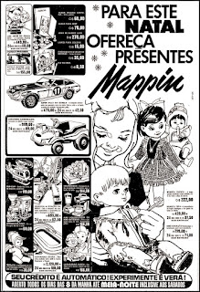 propaganda brinquedos no Mappin - 1978; écada de 70. os anos 70; propaganda na década de 70; Brazil in the 70s, história anos 70; Oswaldo Hernandez;