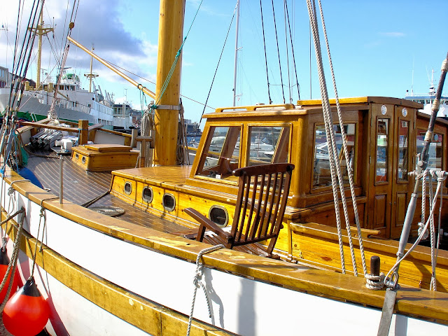 Look at this beauty in the Port of Stavanger! I would love to take that out for a cruise down the fjords!