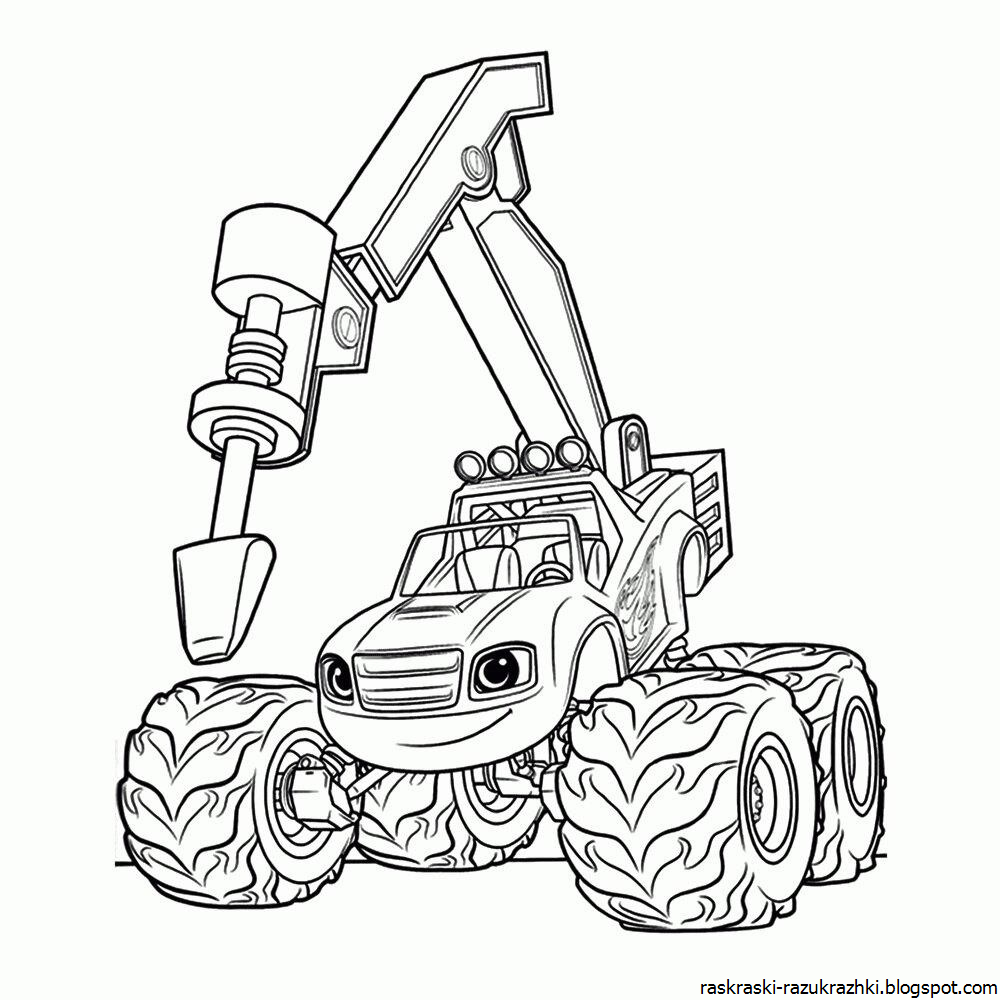 Раскраска Вспыш И Чудо Машинки