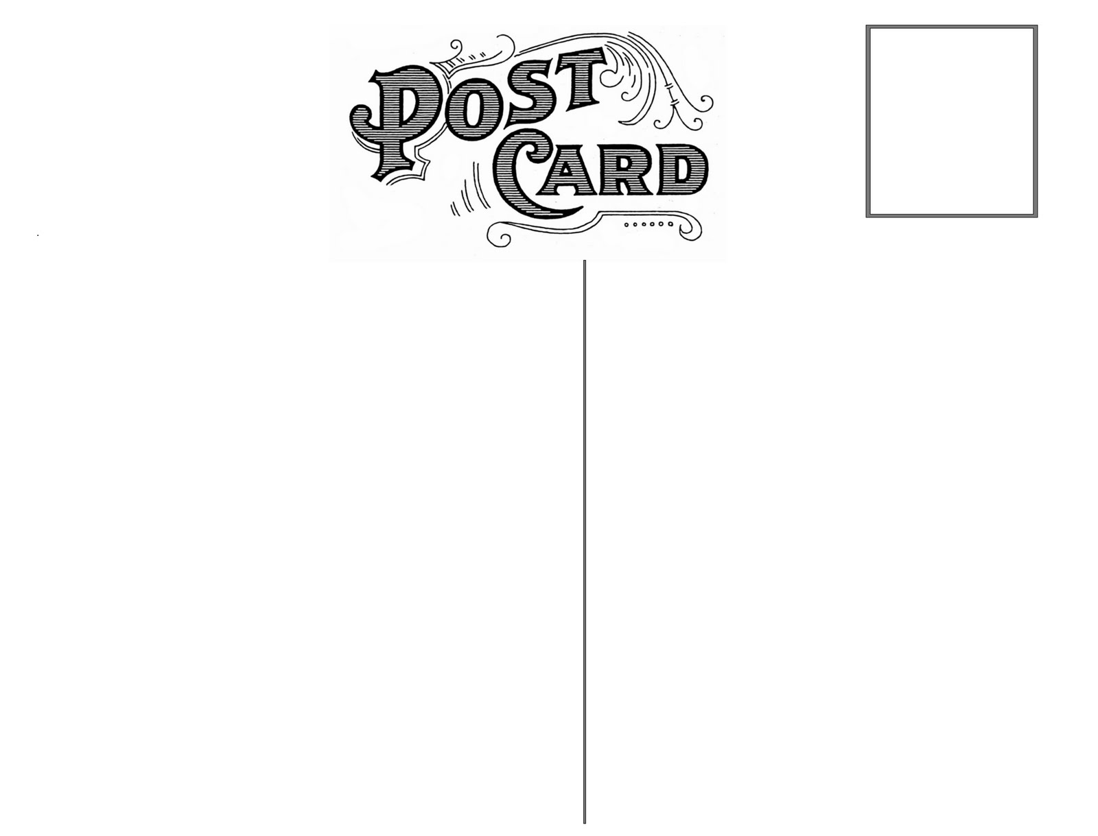 postcardpedia: Free Printable Postcard Templates Throughout Free Blank Postcard Template For Word