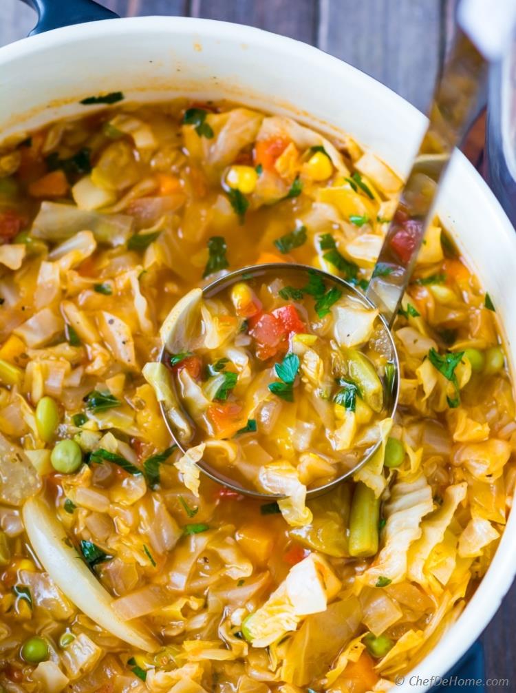 Vegetáríán Cábbáge Soup | Healthy Food