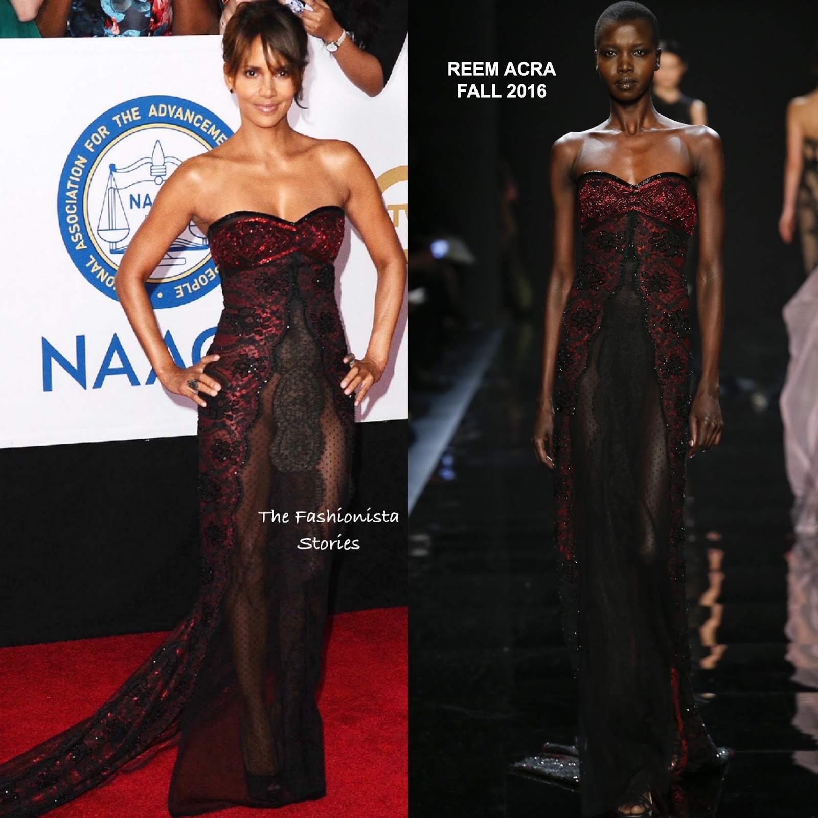 Halle Berry in Reem Acra at the 49th NAACP Image Awards